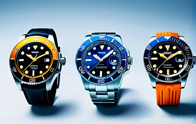 최고의 다이버 시계 TOP 10 - Here are three detailed image generation prompts in English, designed to capture the essence of dive...