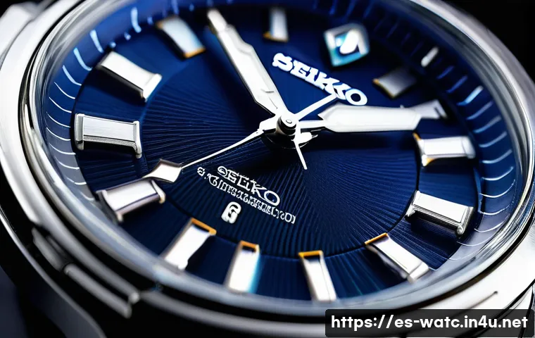 세이코 시계의 기술적 진화 - A close-up, hyper-realistic image of a Seiko Spring Drive watch dial and movement visible through a ...