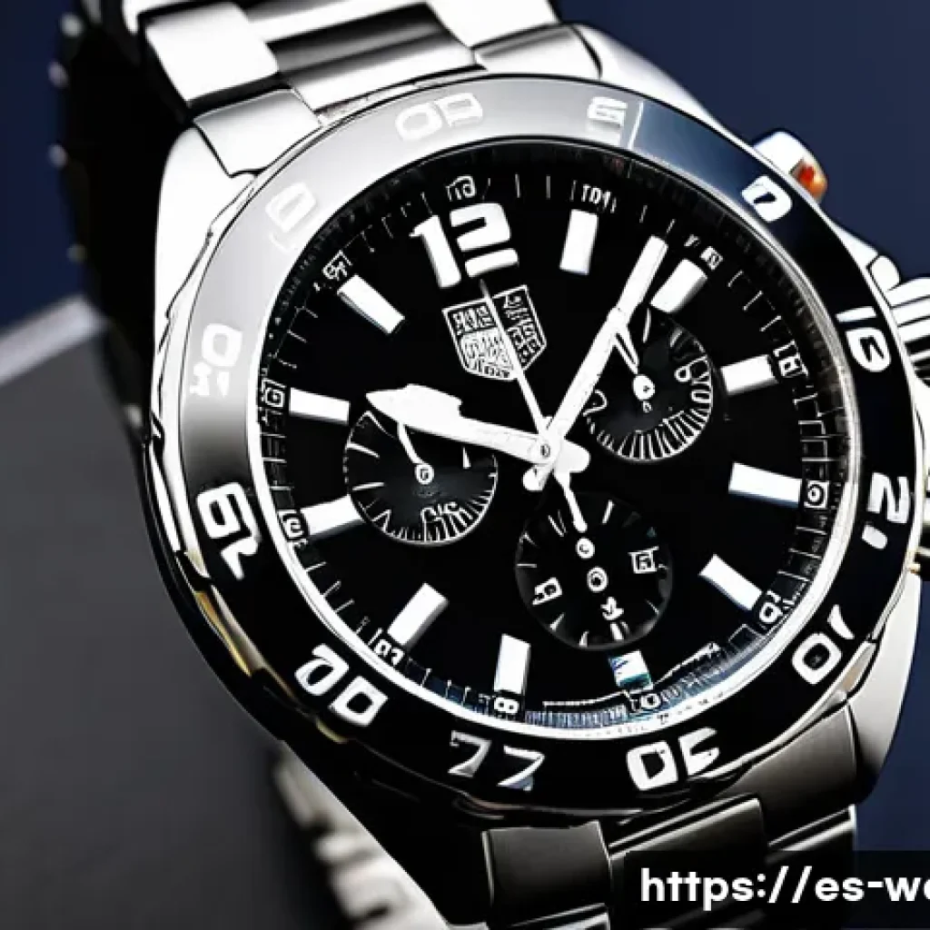태그호이어 포뮬러1 모델 비교 - A sleek TAG Heuer Formula 1 watch with a polished stainless steel case and bracelet, featuring a bru...