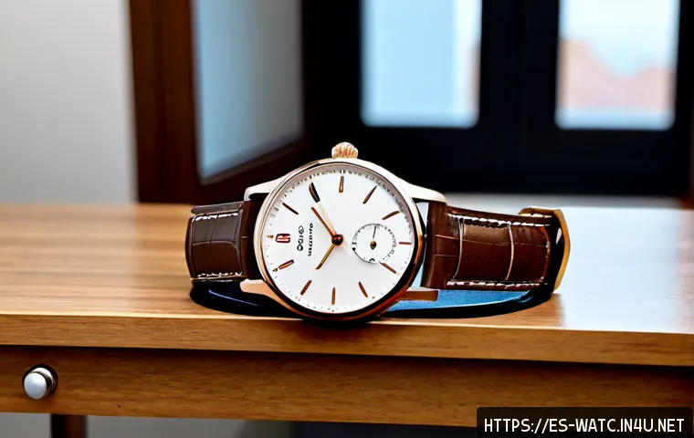 Home 17 알마니 패션 시계와 브랜드 시계 차이 - Photorealistic luxury watch comparison on a clean walnut desk, one elegant fashion watch with a mini...